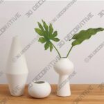 Japanese Ceramic Vases | Small White Ceramic Vase, Ceramic Vase Set, Table Vases - 3D Decorative