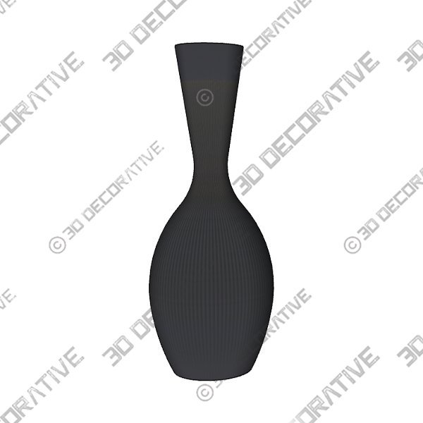 Black Large Ceramic Vase - 3D Decorative