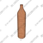 Unfinished Blank Wooden Vase Flower Vase - 3D Decorative