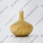 Dark Yellow Ceramic Vase - 3D Decorative