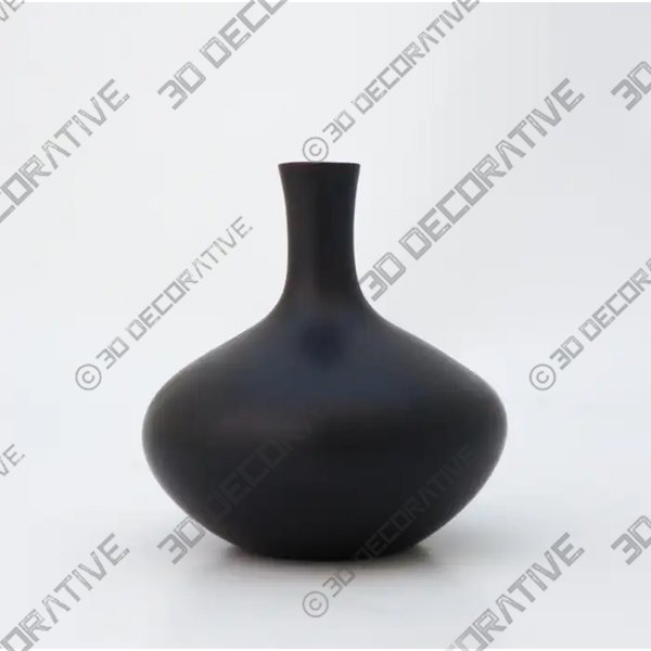 Black Ceramic Vase - 3D Decorative