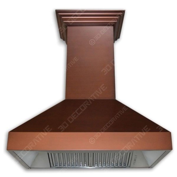 Zline 8597C-36 Designer Copper Wall Range Hood With Crown Molding 36