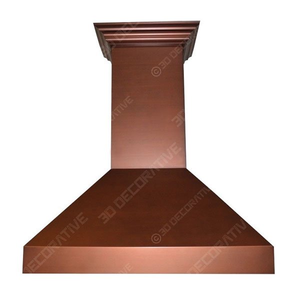 Zline 8597C-36 Designer Copper Wall Range Hood With Crown Molding 36