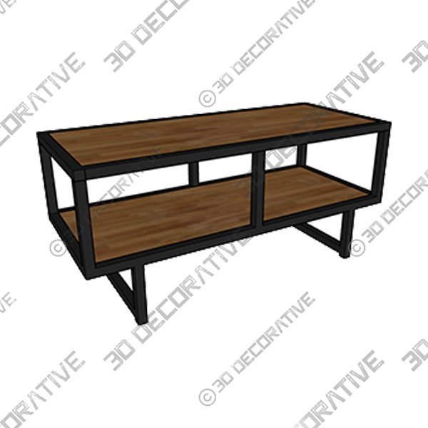 Aalanah Sled Coffee Table with Storage - 3D Decorative
