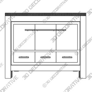 Anjelita 43″ Single Bathroom Vanity Set - 3D Decorative