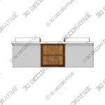 Baylor Floating Open Storage Double Bathroom Vanity (72″) - 3D Decorative