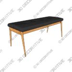 Blaisdell Upholstered Bench - 3D Decorative