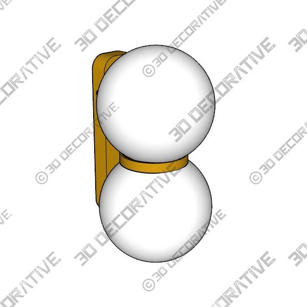 Duet-Wall-3.jpg Brushed Brass Opal Globe Bathroom Wall Light - 3D Decorative