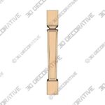 Post-Leg-2-6.jpg 41" Nouveau Bar Post Leg, Alder - 3D Decorative