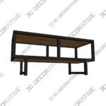 Aalanah Sled Coffee Table with Storage - 3D Decorative