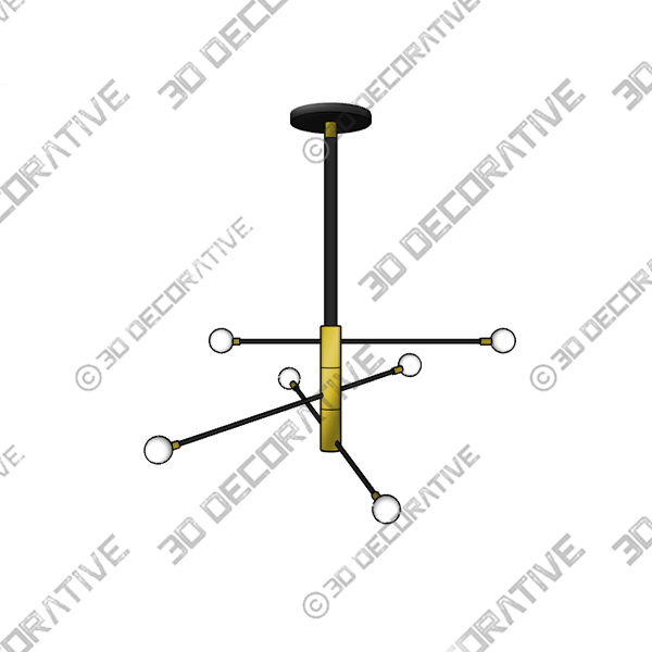 Aethan 6 – Light Sputnik Sphere Chandelier - 3D Decorative