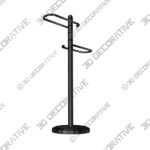 Allied Brass Contemporary Free Standing Floor Bath Towel Valet - 3D Decorative