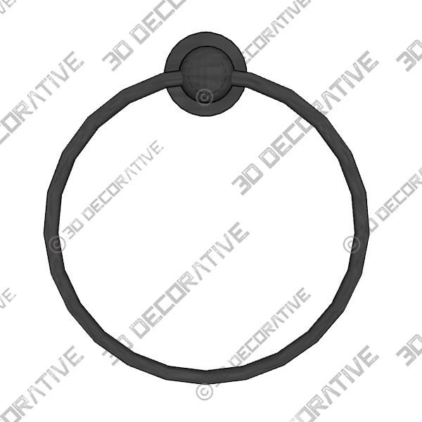 Allied Brass Mambo Towel Ring in Oil Rubbed Bronze - 3D Decorative