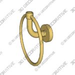 Allied Brass Remi Collection Towel Ring - 3D Decorative