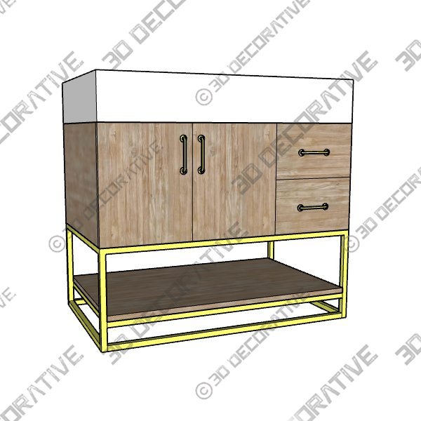 Annice 36″ Single Bathroom Vanity Set - 3D Decorative