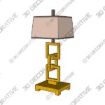 Lamp-4-3-2.jpg Antique Brass Square Link LampĀ - 3D Decorative
