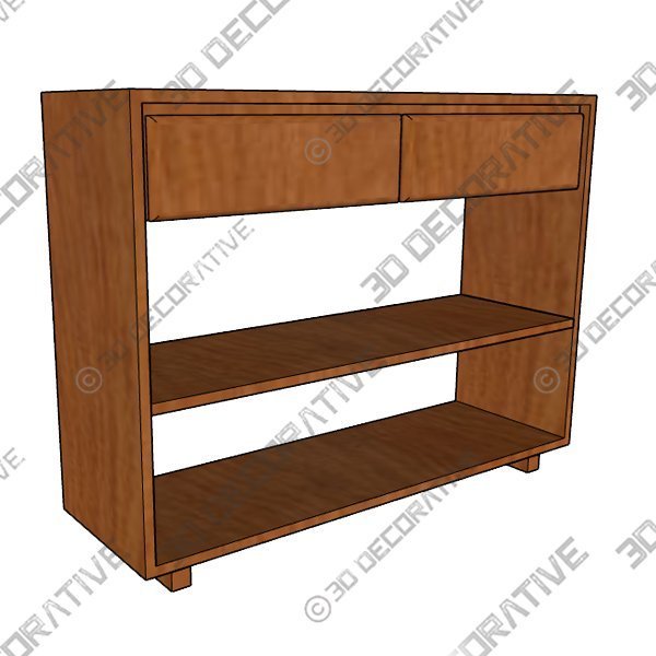 Anton Solid Wood Storage Console - 3D Decorative