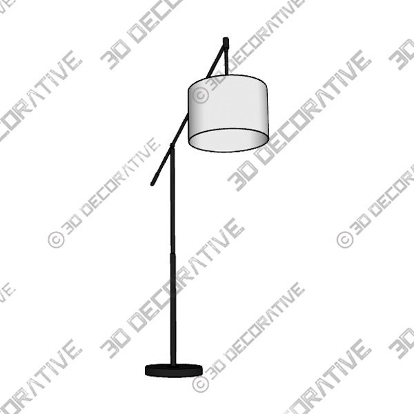 Antoninette 63″ Reading Floor Lamp - 3D Decorative