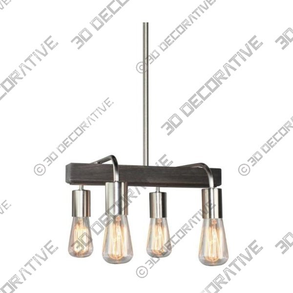 ArtCraft AC10454BN Lynwood - Four Light Island - 3D Decorative