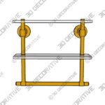 Shelf-3-21.jpg Arviso 2 Piece Tiered Shelf with Towel Bar - 3D Decorative