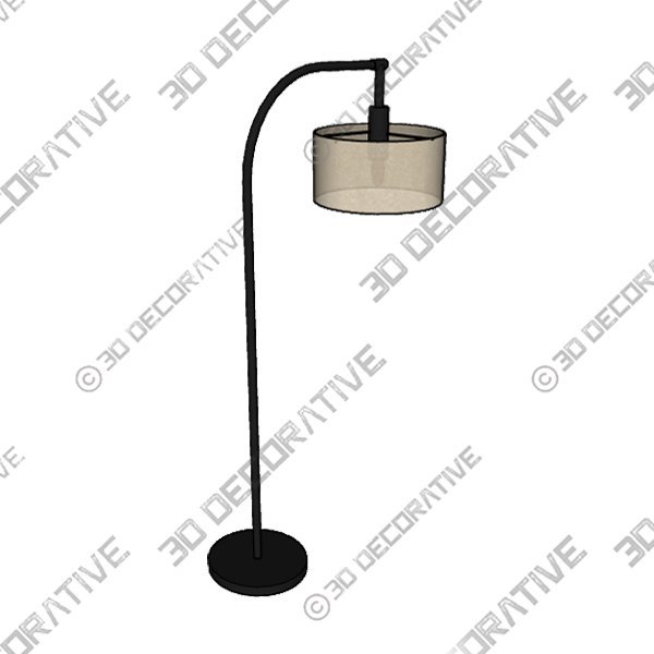 Aukerman 68″ Arc Floor Lamp - 3D Decorative