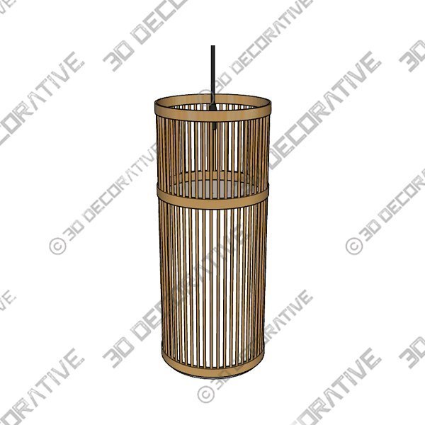 Bamboo Table Lamp | Rattan Tabletop Lamp - 3D Decorative