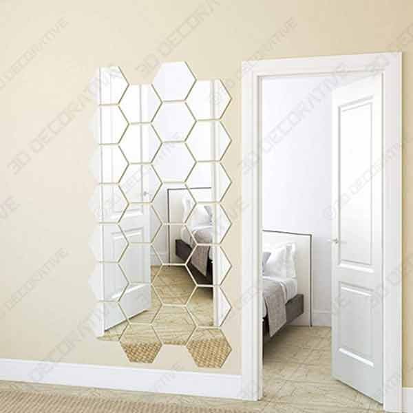 BBTO Mirror Sheets Flexible Non Glass Mirror Plastic Mirror Self Adhesive - 3D Decorative