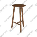 Stool-1-8-2.jpg Beachcomber Bar Stool in Walnut - 3D Decorative