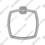 Boardwalk Towel Ring in Brushed Nickel - 3D Decorative