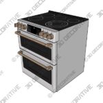 Café™ 30″ Smart Slide-In, Front-Control, Radiant and Convection Double-Oven Range - 3D Decorative