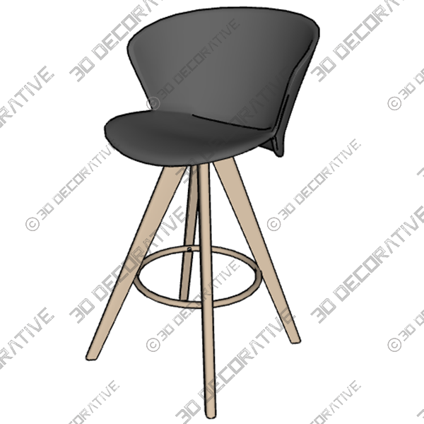 CangLong Mid Century Modern Side Chair - 3D Models