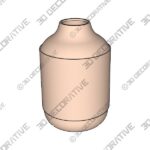Ceramic Rustic Farmhouse Vase, Sand Glaze Finish Boho Vase - 3D Decorative