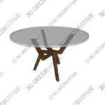 4_600x600-152-2.jpg Cleo Round Dining Table Glass Top - 3D Decorative