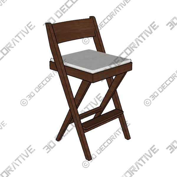 Compass Counter and Bar Stool - 3D Decorative