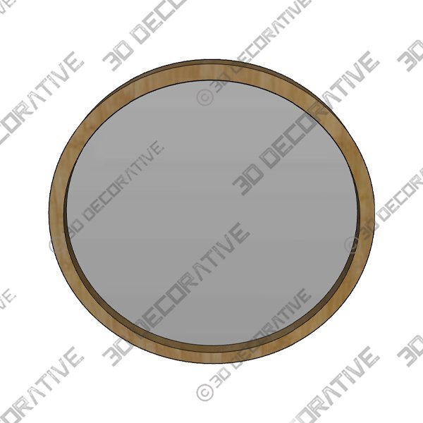 CONGUILIAO Round Mirror, 24 Inches Wood MirrorĀ - 3D Decorative