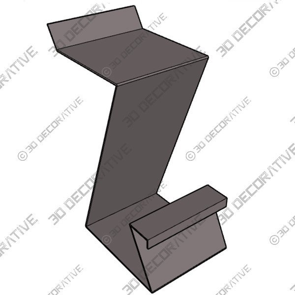 Counter Height Barstool in Black Faux Leather and Brushed Stainless Steel Finish - 3D Decorative