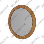 Mirror-1-13.jpg CULER Round Mirrors 30 Inch,Wood Vanity Wall Rustic Mirror with Walnut Frame - 3D Decorative