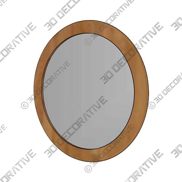 CULER Round Mirrors 30 Inch,Wood Vanity Wall Rustic Mirror with Walnut Frame - 3D Decorative