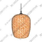 Light-2-18.jpg Cyclic Oval: Unique handmade Woven Hanging Pendant Light, Natural/Bamboo Pendant Light - 3D Decorative
