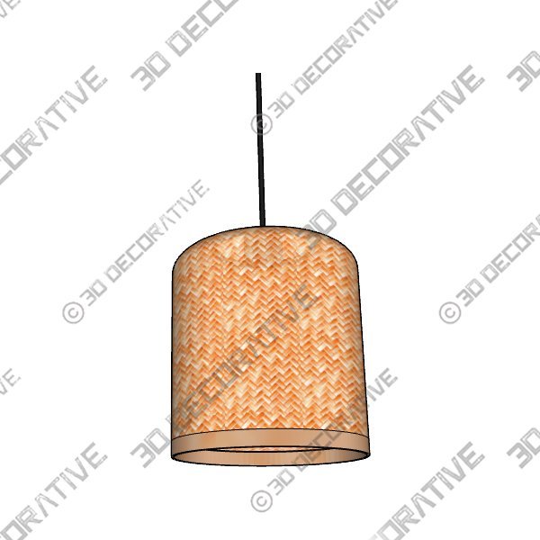 Cyclic regular – Unique handmade Woven Hanging Pendant Light, Natural/Bamboo Pendant Light - 3D Decorative
