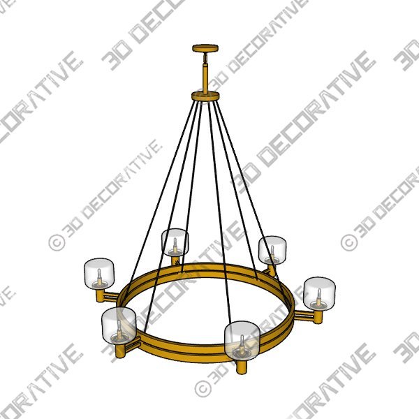 DEMARET ROUND CHANDELIER 36" - 3D Decorative