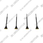 Eglo Cortaderas 4-light Matte Black Linear Pendant with Gold - 3D Decorative