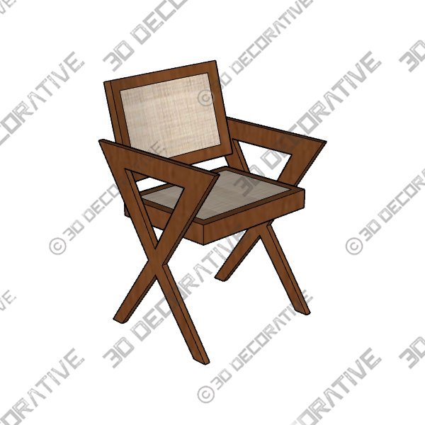 EICHHOLTZ AUGUSTIN DINING CHAIR - BROWN - 3D Decorative