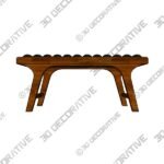 Estes Upholstered Bench - 3D Decorative