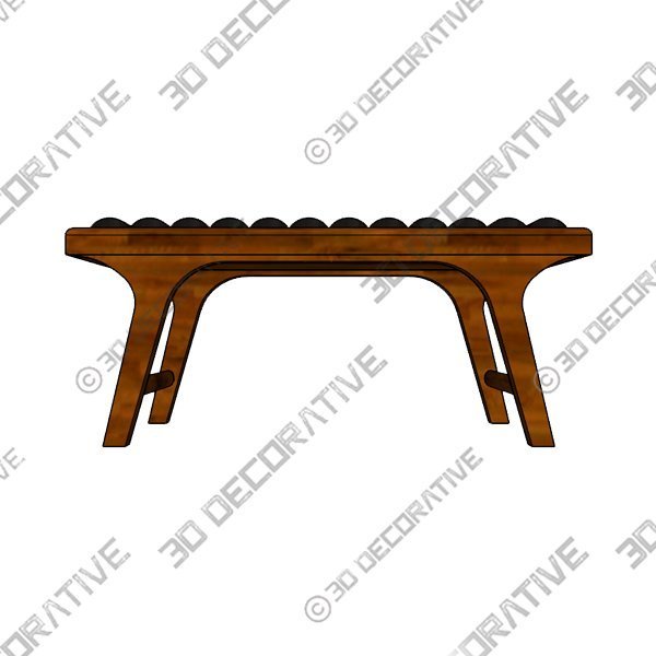 Estes Upholstered Bench - 3D Decorative