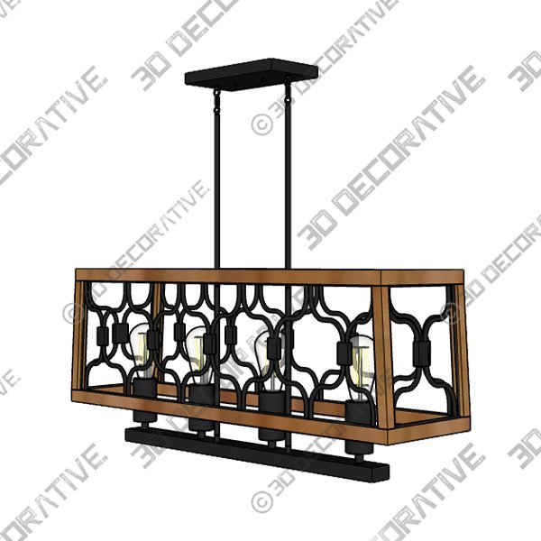 Eumyviv 5-Light Farmhouse Pendant Lighting Fixture - 3D Decorative