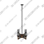 Chandelier-2-2-1.jpg Eumyviv Wood Farmhouse Rustic Chandelier 4 Lights with Glass Shades - 3D Decorative