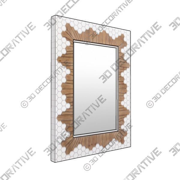 Genaro GEN-001 Mirrors White - 3D Decorative