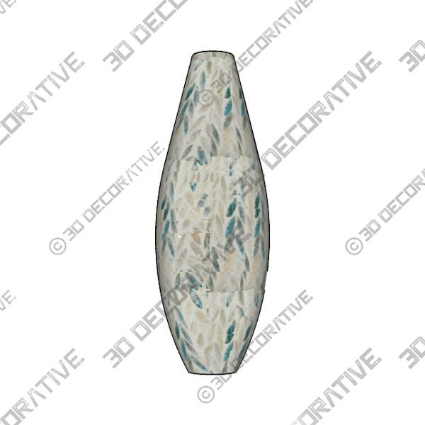 Glendale Heights Modern Shell Inlaid Bamboo Floor Vase - 3D Decorative