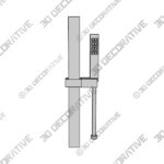 H2Okinetic® Single-Setting Slide Bar Hand Shower In Lumicoat Chrome - 3D Decorative